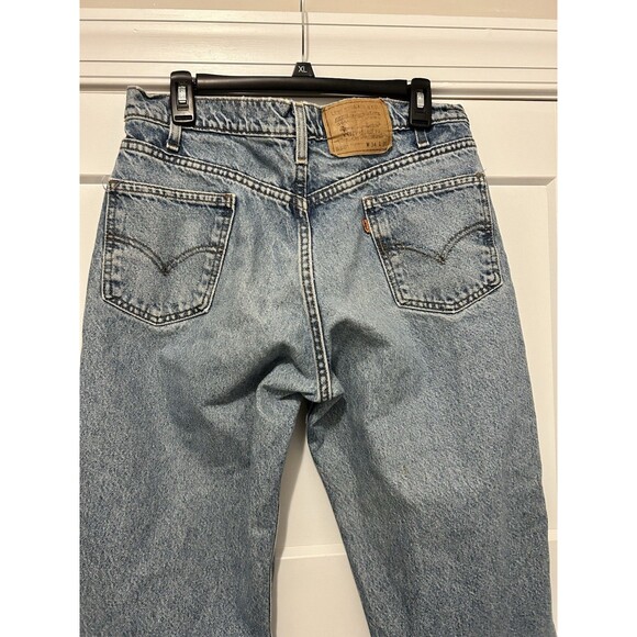 Vintage 1997 Levis 550 Relaxed Fit Orange Tab Made In USA Jeans Mens 34 X 30 - Picture 9 of 9